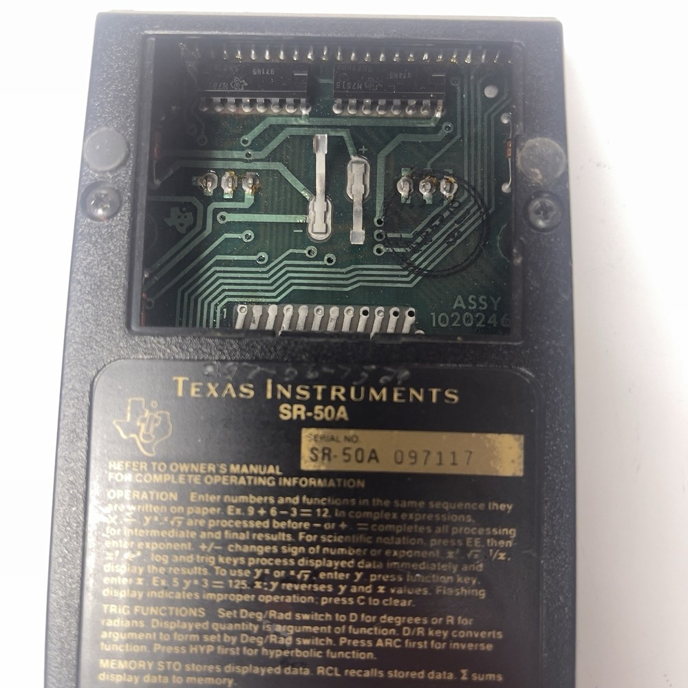 Texas Instruments Vintage SR-50A Electronic Calculator - No Battery Compartment - Picture 2 of 3